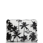 ALOHA Collection Coco Palms Mid Pouch in Black on White