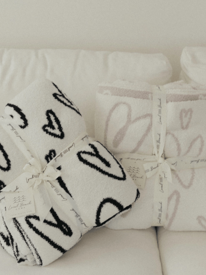 Local Beach - Love Heart Luxe Home Blanket - Jayden P Boutique