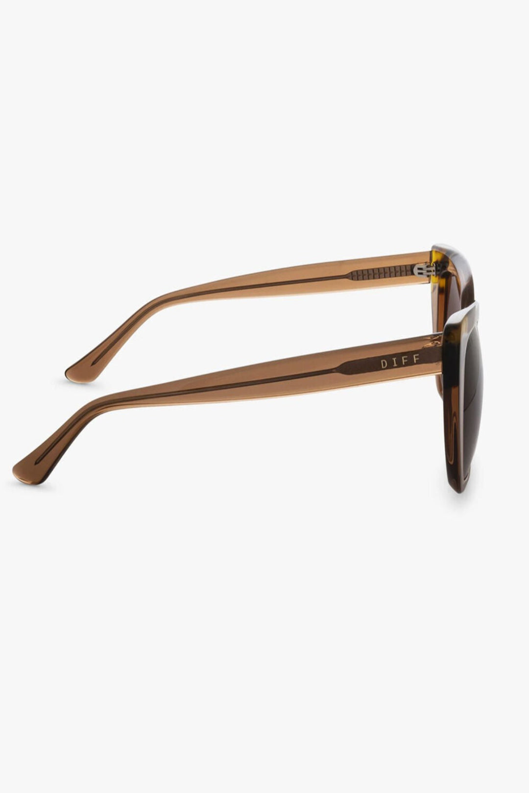 Diff Eyewear Lizzy Dunes Crystal + Brown Gradient Sunglasses