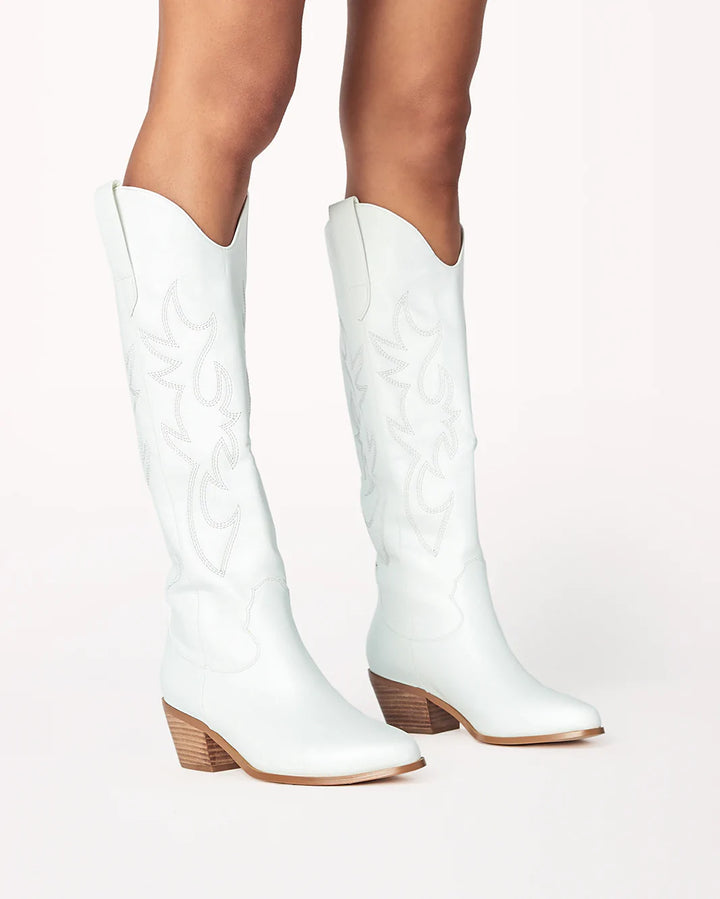 Urson Cowboy Boots - White