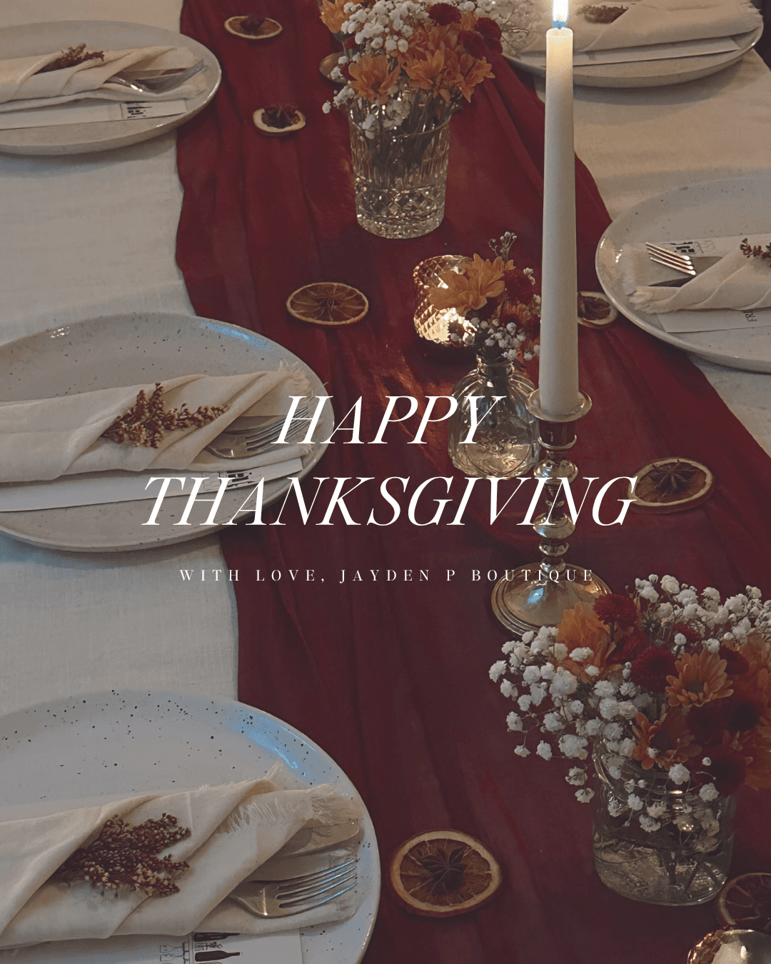 Sending Thanksgiving Love From Our Team to You - Jayden P Boutique
