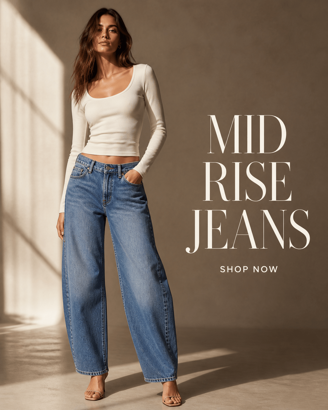 Mid-Rise Jeans