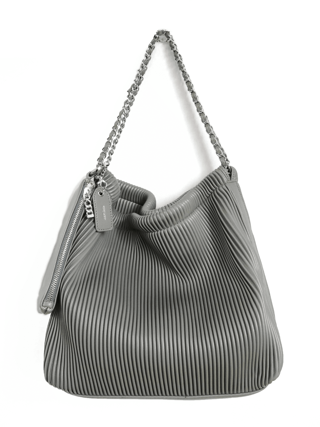 Jayden P Boutique - Pixie Mood - Isabella - Recycled Vegan Chain Shoulder Bag - Black Pleated