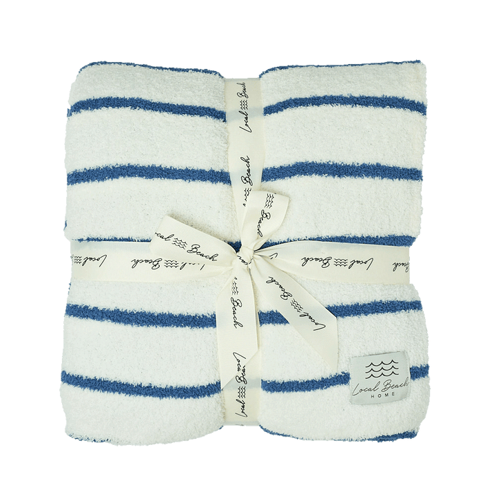 Local Beach - Striped Luxe Home Blanket