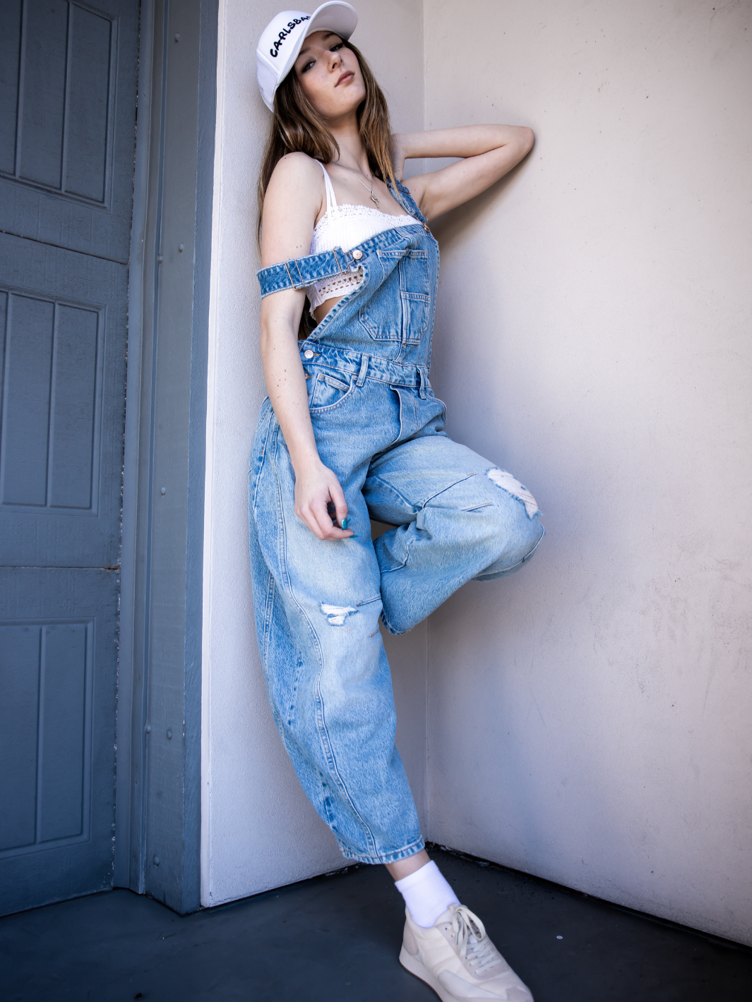 FREE PEOPLE - Good Luck Barrell Overalls - Jayden P Boutique