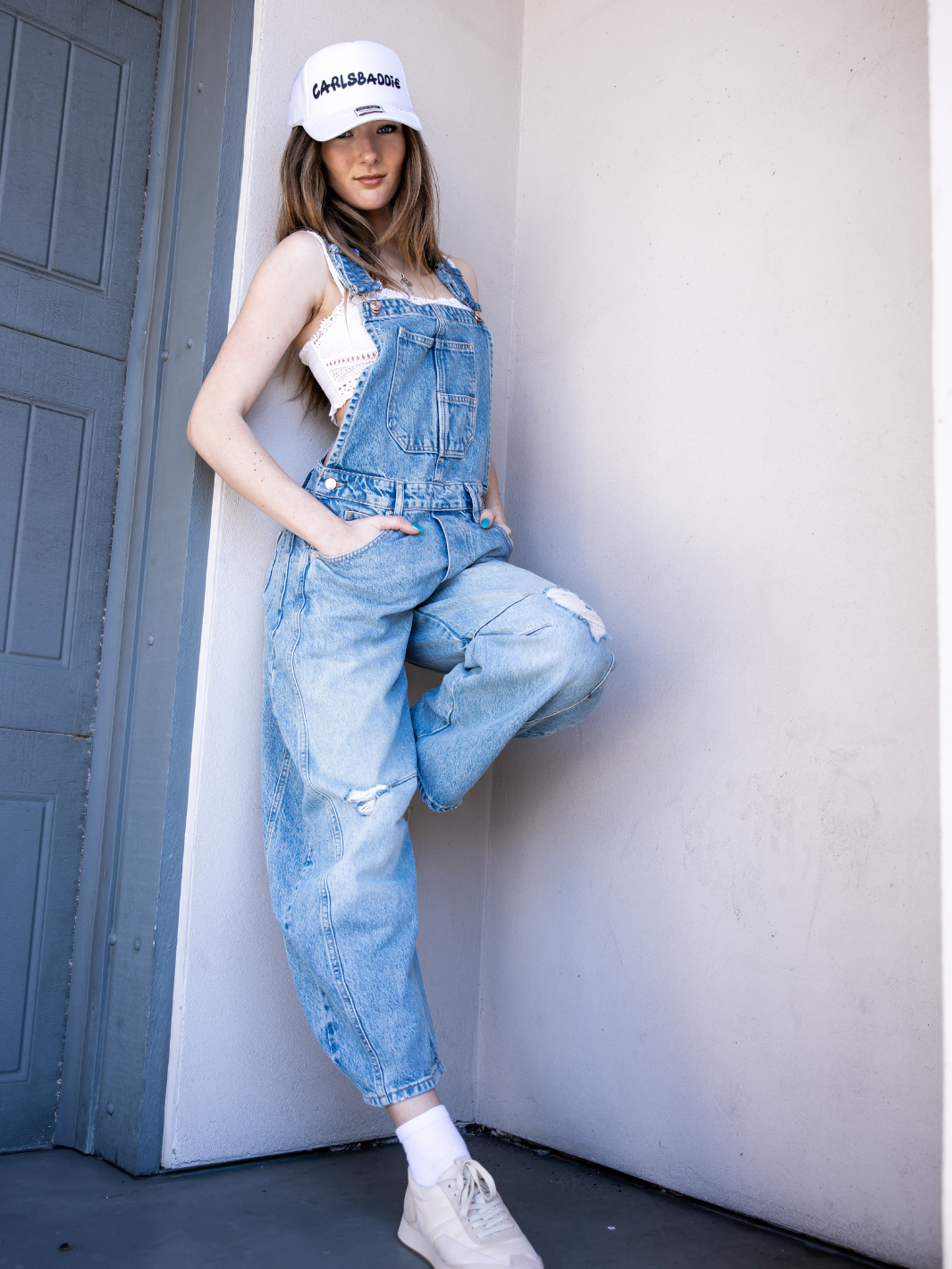 FREE PEOPLE - Good Luck Barrell Overalls - Jayden P Boutique