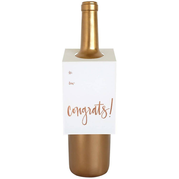 Script Wine & Spirit Tag - "Congrats"