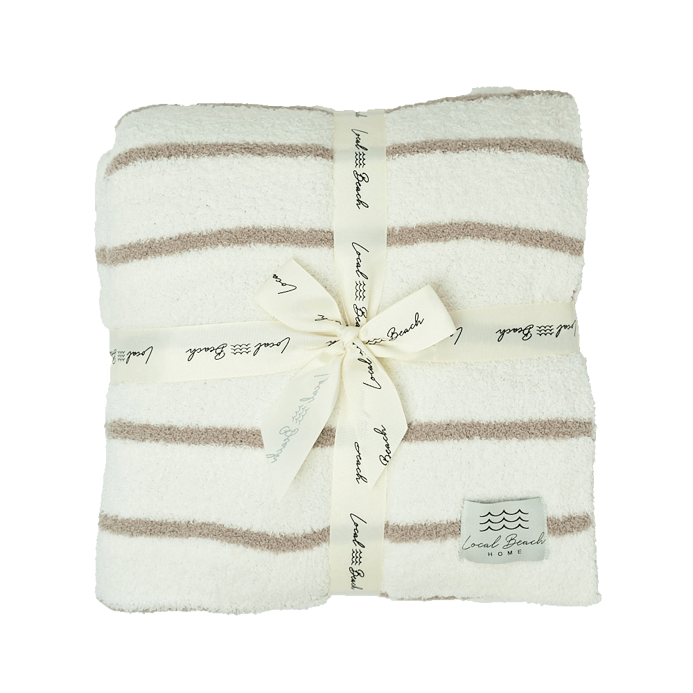 Local Beach - Striped Luxe Home Blanket