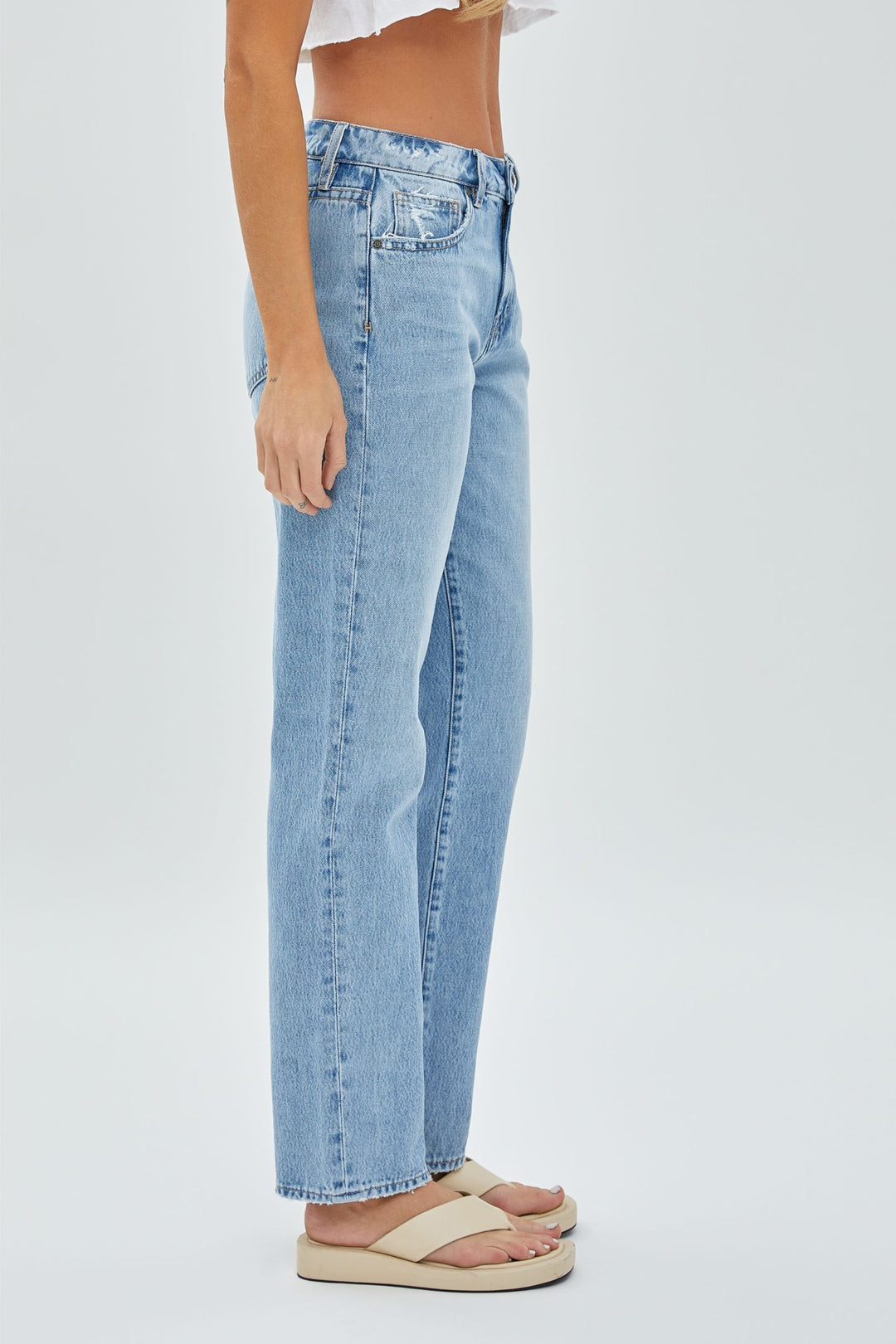 Hidden Jeans Tracey High Rise Straight Jean - Light Wash
