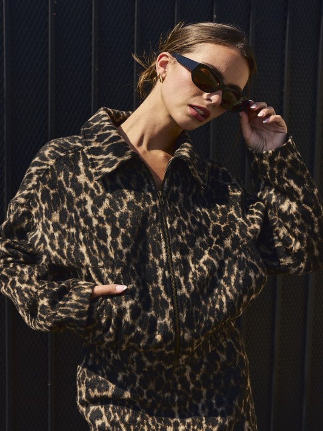 Jayden P Boutique - Vivian Leopard Print Jacket - S