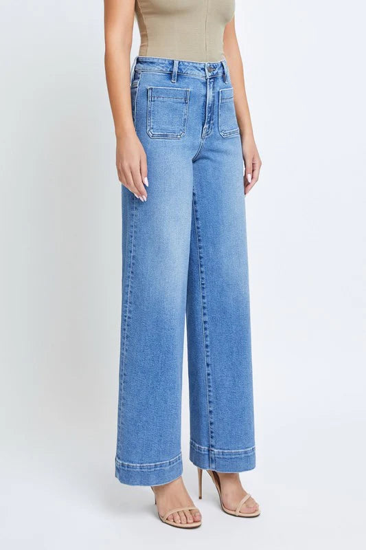 HIDDEN JEANS Nori Front Pocket Wide Leg Jeans