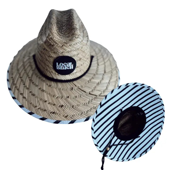 Local Beach Striped Adult Lifeguard Hat