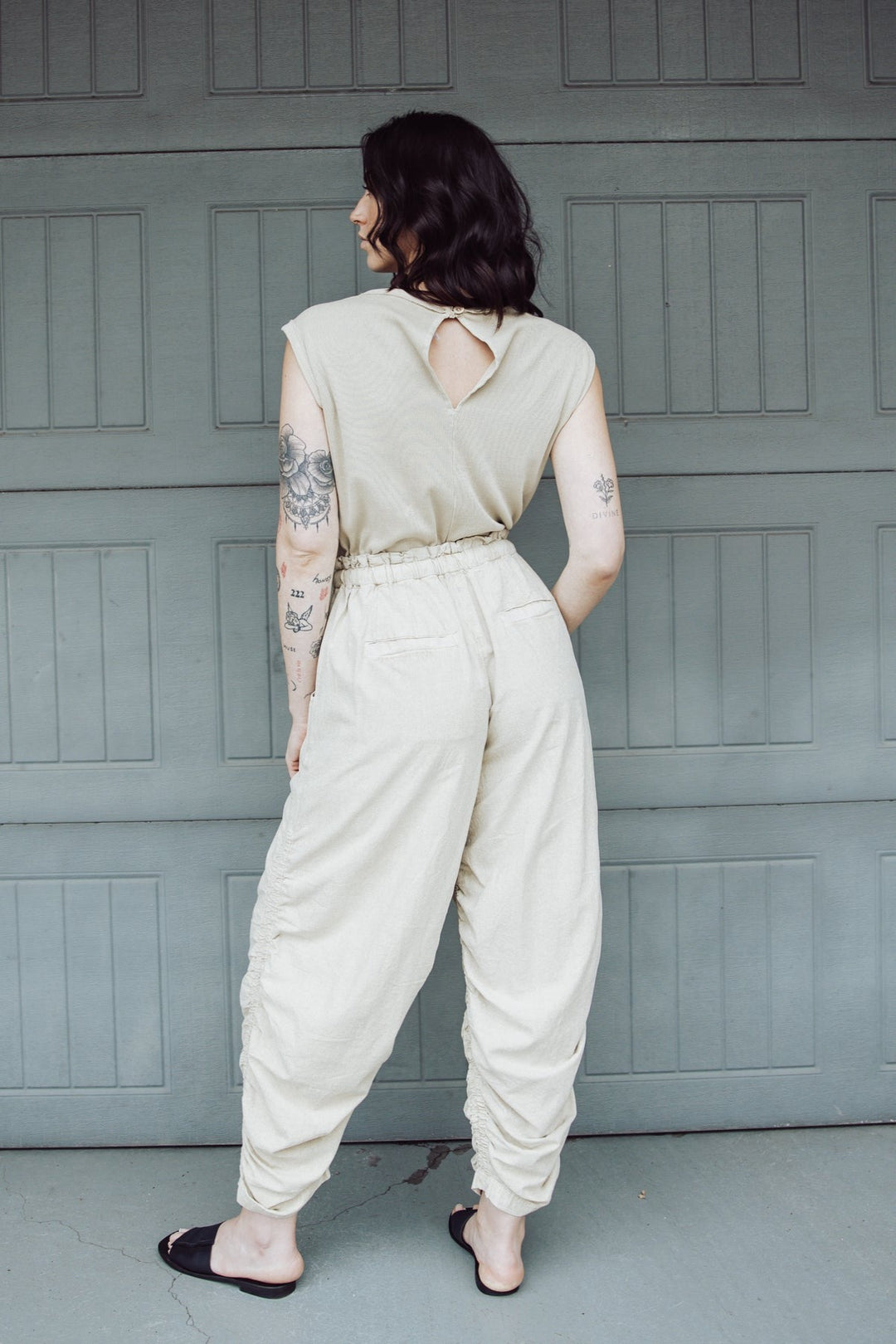 FREE PEOPLE MIXED MEDIA ONE PIECE JUMPSUIT - SAND JAM
