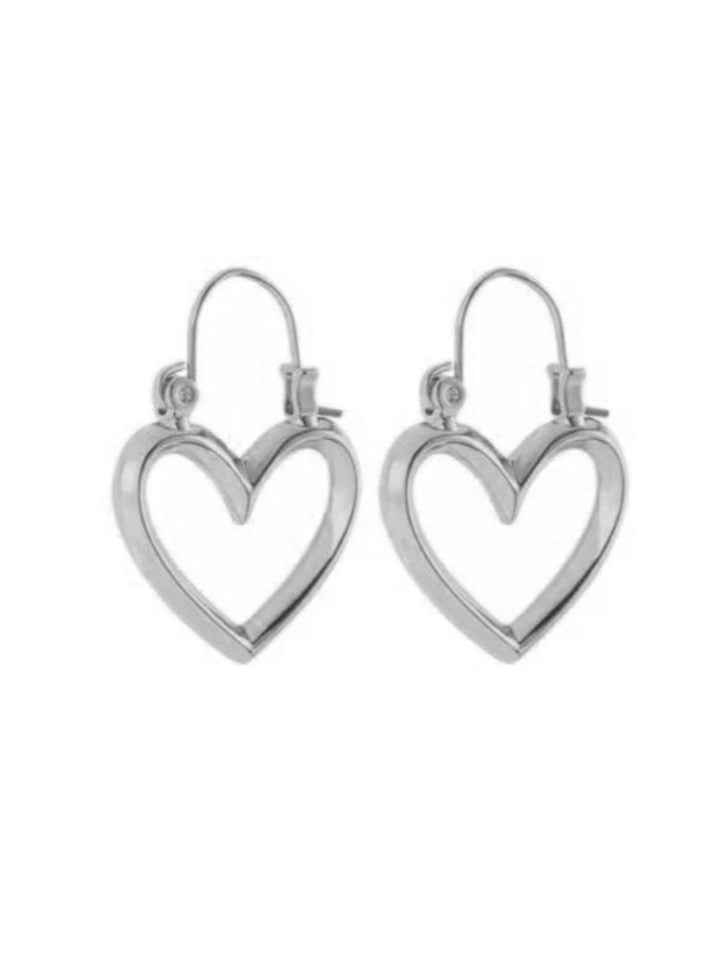 Jayden P Boutique - LUV AJ - Mini Heartbreaker Hoop Earrings - Silver