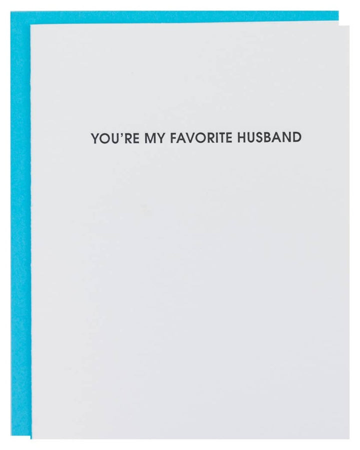 Jayden P Boutique - Letterpress Greeting Cards - You're My Favorite Husband