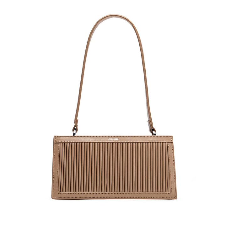 Pixie Mood - Abigail Clutch - Recycled Vegan Bag - Sand Pleated