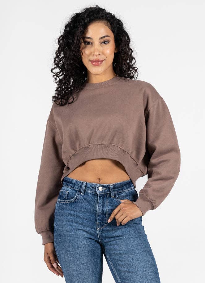 Mia Cropped Crewneck