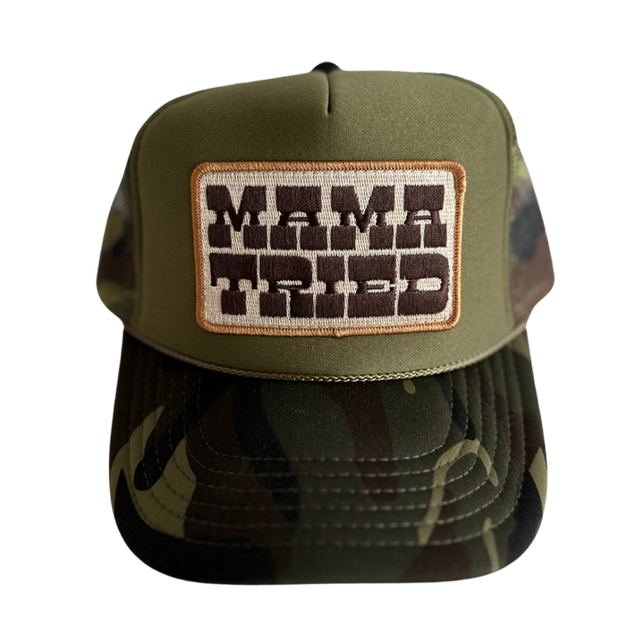 Jayden P Boutique - LOCAL BEACH - Mama Tried Patch Trucker Hat - Camo Split