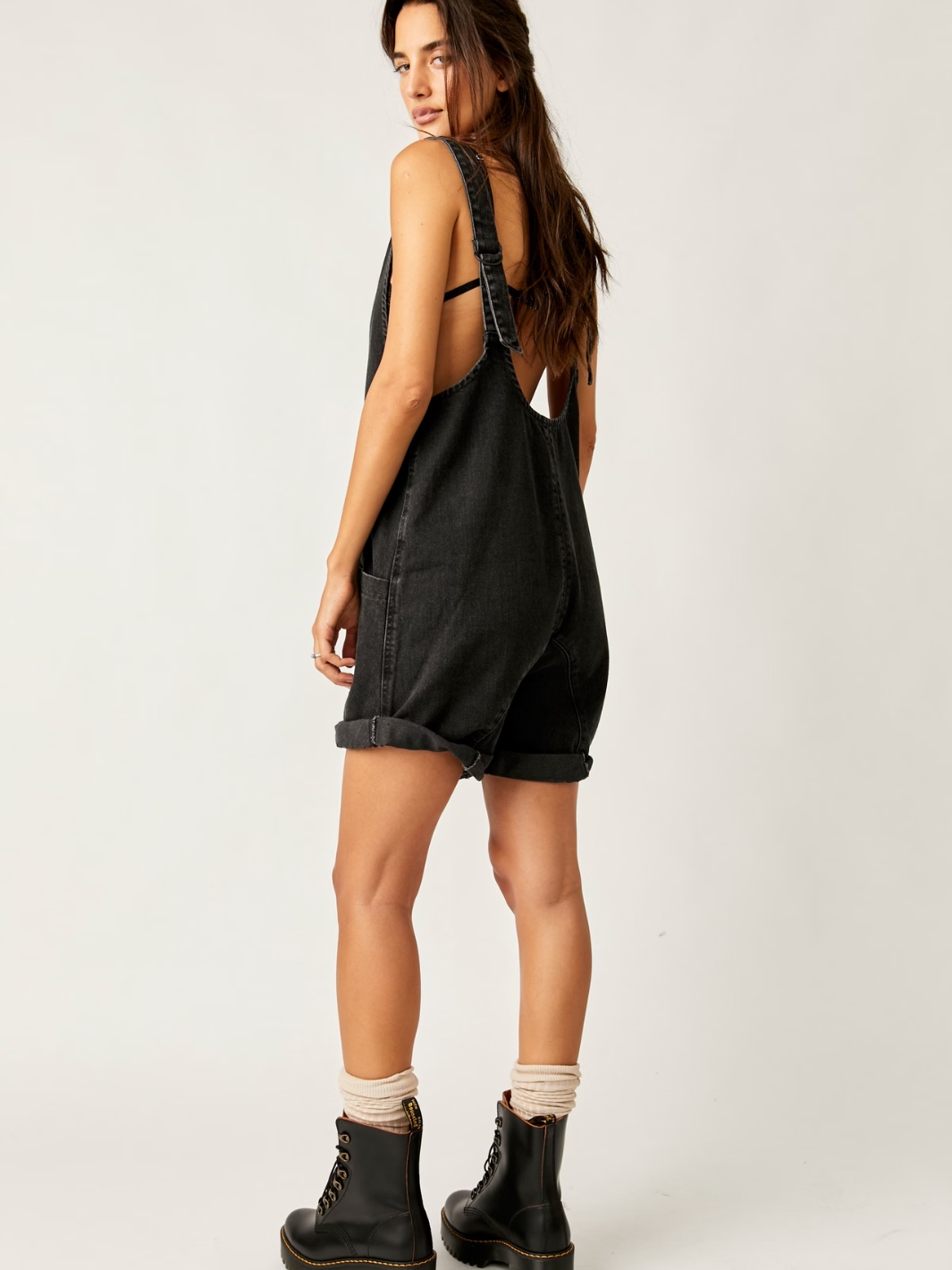 Free People High Roller Denim Shortalls