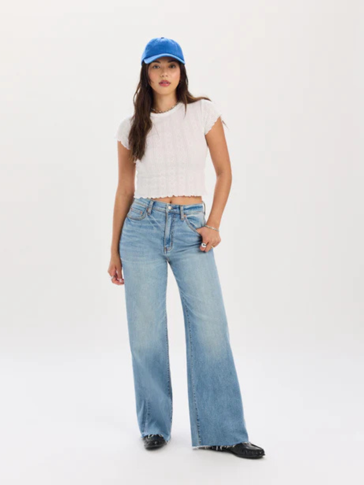 DAZE DENIM - Far Out High Rise Wide Leg Jeans