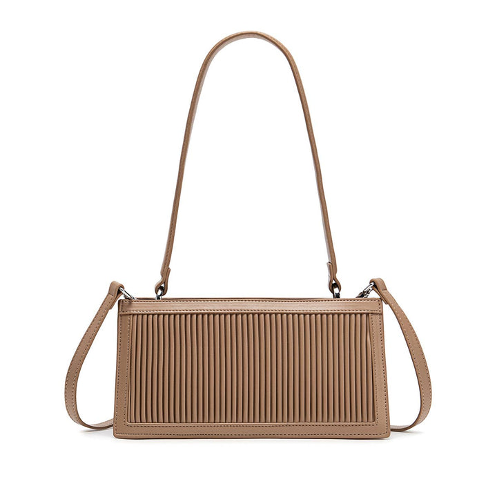 Pixie Mood - Abigail Clutch - Recycled Vegan Bag - Sand Pleated