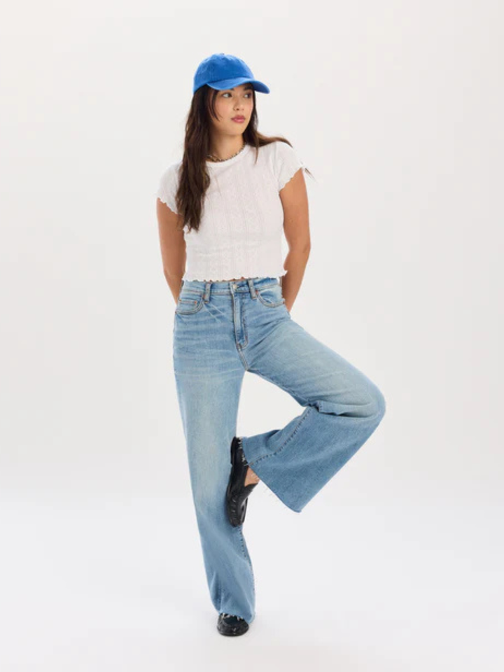 DAZE DENIM - Far Out High Rise Wide Leg Jeans