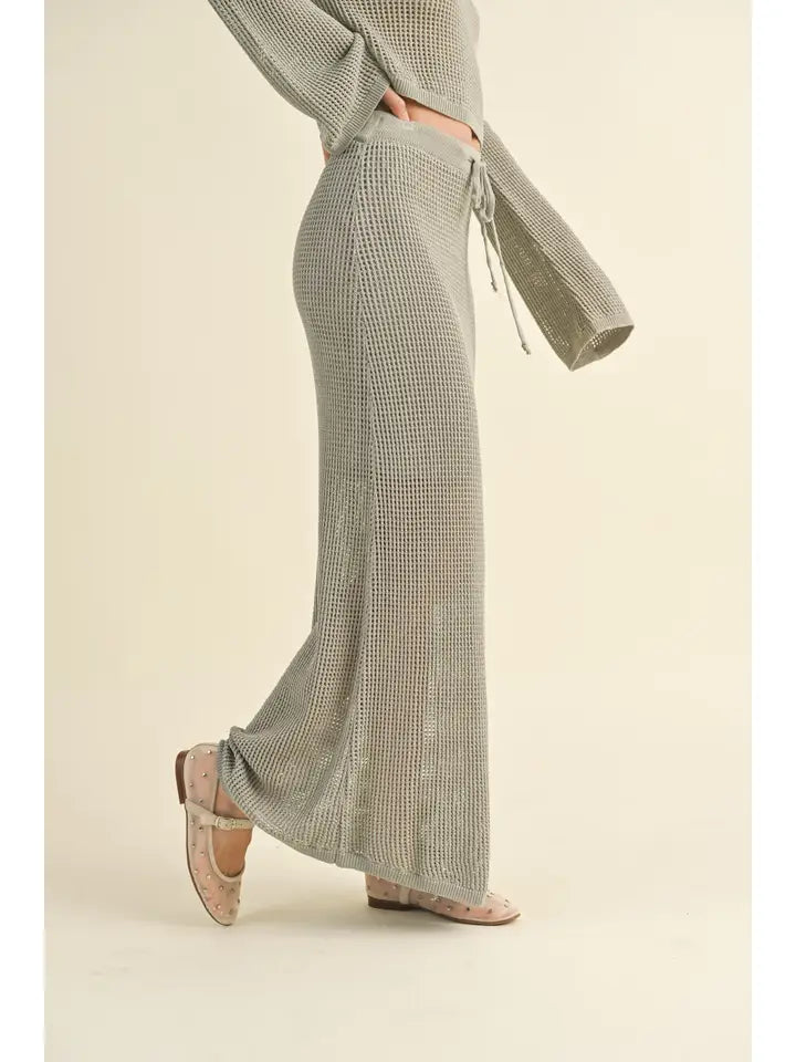 Sage Knitted Maxi Skirt