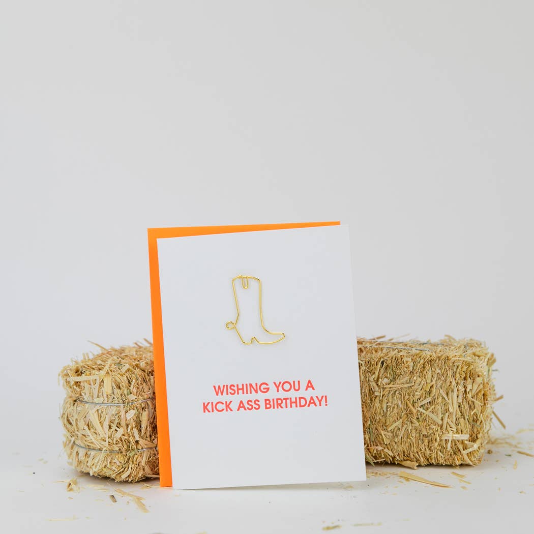 Jayden P Boutique - Letterpress Greeting Card + Keepsake Paperclip - Just a Tini Bit Older + Martini Paperclip