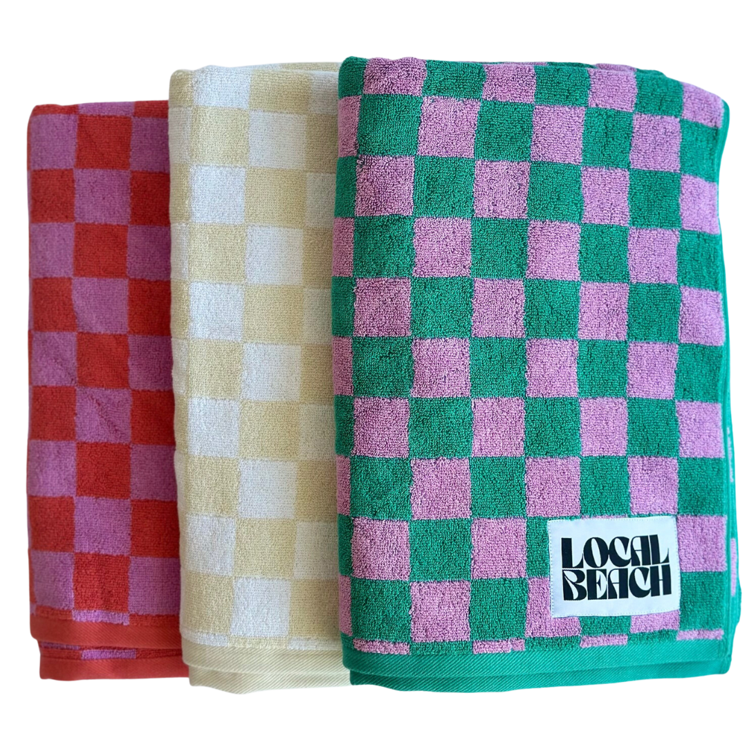 Local Beach Checker Beach & Bath Towel