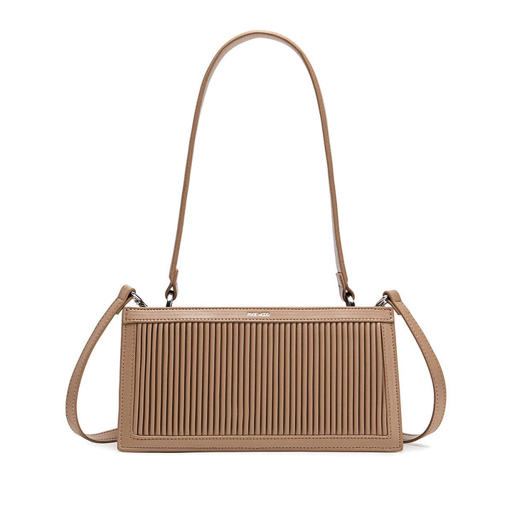 Pixie Mood - Abigail Clutch - Recycled Vegan Bag - Sand Pleated