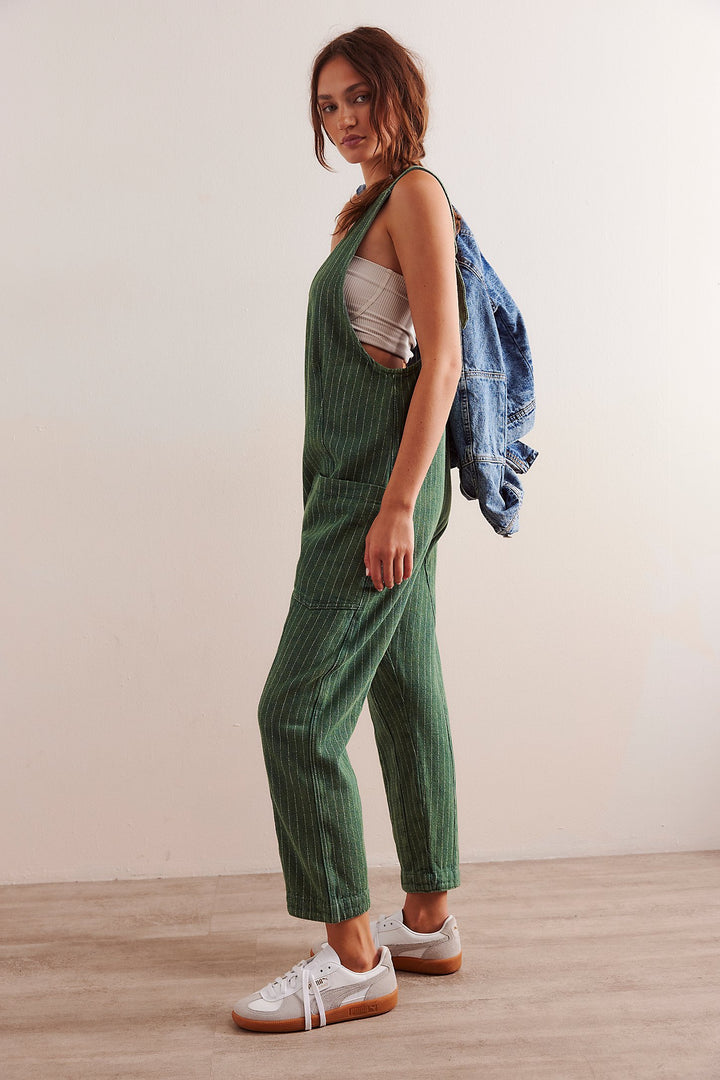 FREE PEOPLE High Roller Escalades Railroad Jumpsuit-JUMPSUITS-Jayden P Boutique