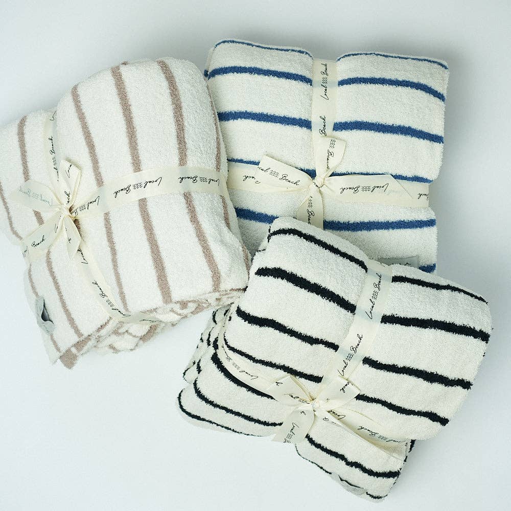 Local Beach - Striped Luxe Home Blanket