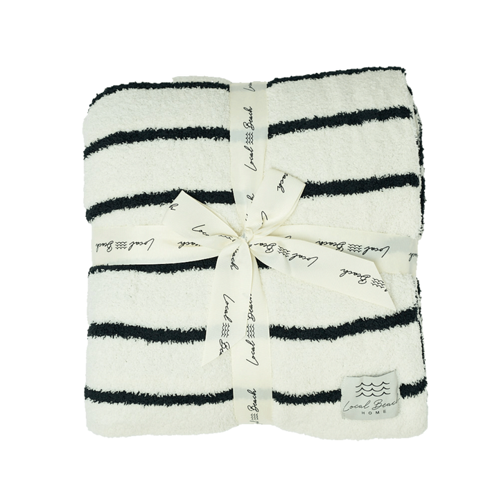 Local Beach - Striped Luxe Home Blanket