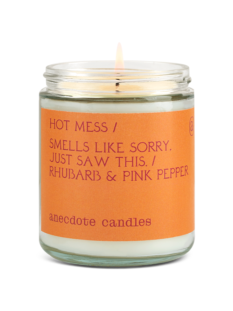 Jayden P Boutique - Anecdote Candles - Hot Mess Candle (Rhubarb & Pink Pepper) - 7.8 oz glass jar