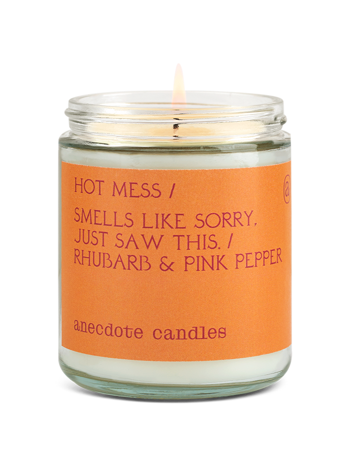 Jayden P Boutique - Anecdote Candles - Hot Mess Candle (Rhubarb & Pink Pepper) - 7.8 oz glass jar