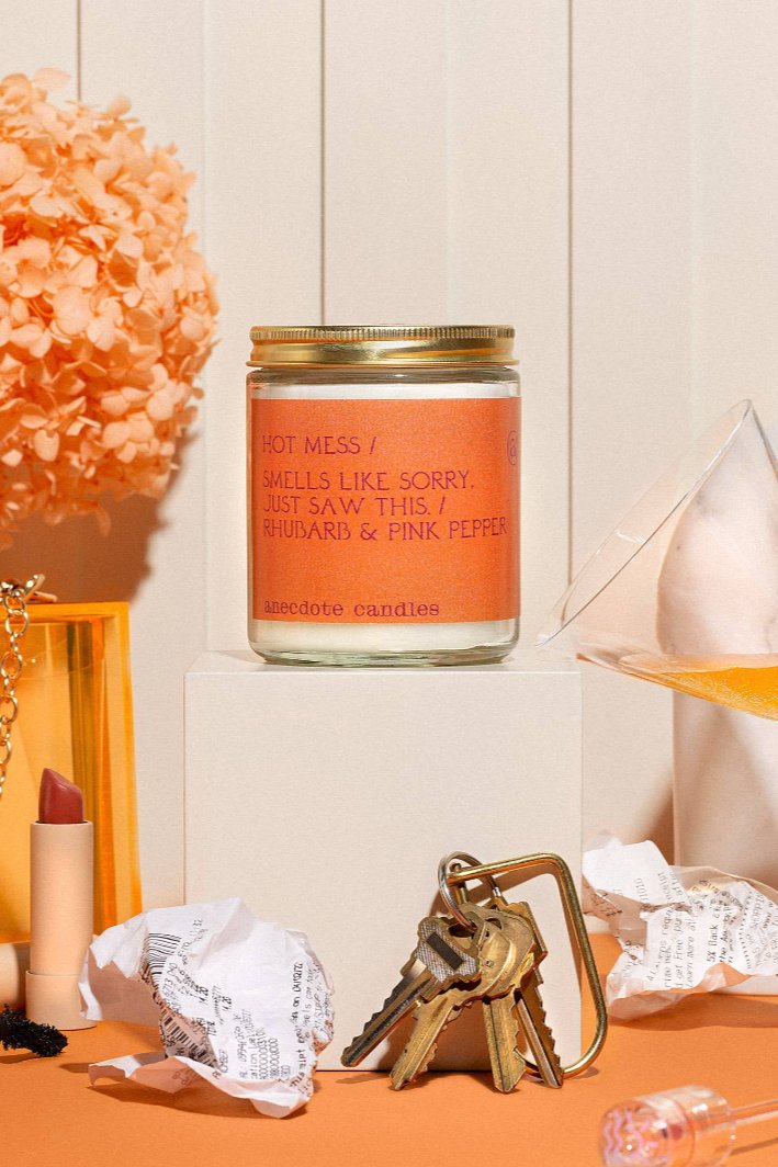 Jayden P Boutique - Anecdote Candles - Hot Mess Candle (Rhubarb & Pink Pepper) - 7.8 oz glass jar