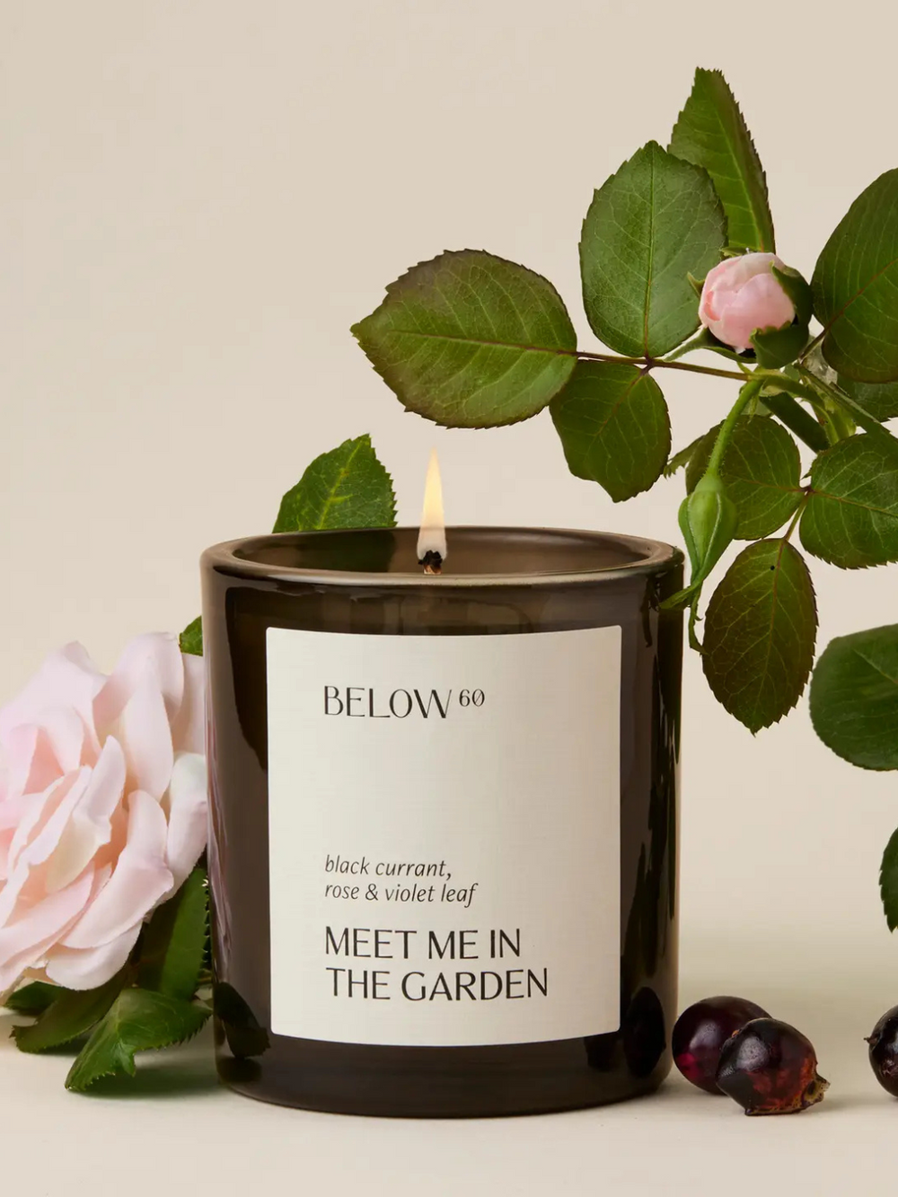 BELOW 60 - Meet Me in the Garden candle by Hilary Duff, rose leaves and berry notes.