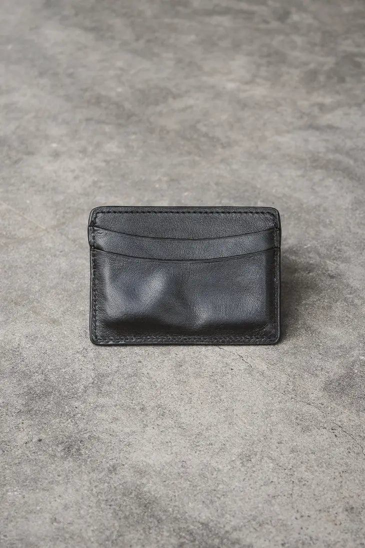 CARDHOLDER LUXE LEATHER WALLET- BLACK-MANDRN-Jayden P Boutique