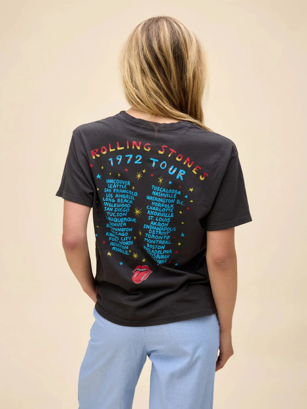 Jayden P Boutique - DAYDREAMER | Rolling Stones 1972 Tour Bf Tee - XS