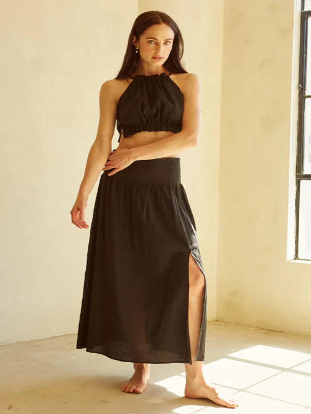 Jayden P Boutique - Layla Linen Maxi Skirt - XS