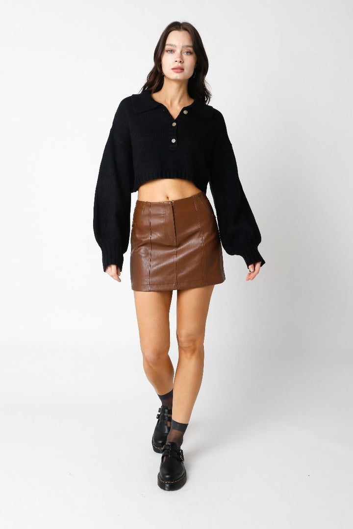 Casey Crop Sweater-Sweater-Jayden P Boutique