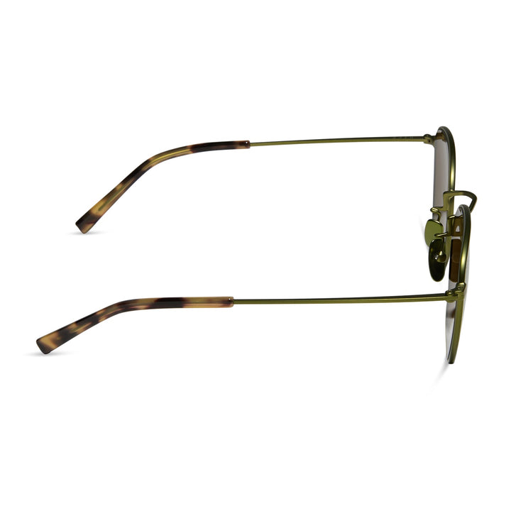 DIFF EYEWEAR Axel Sunglasses- Moss Metal/Gold Mirror