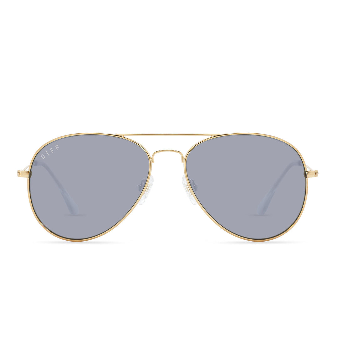 DIFF EYEWEAR CRUZ SUNGLASSES - GOLD + GREY-DIFF EYEWEAR-Jayden P Boutique