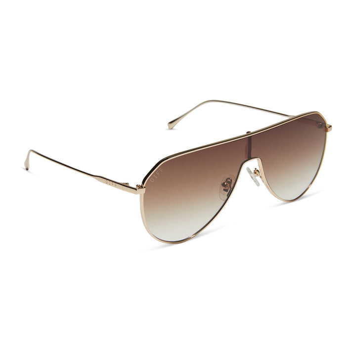 DIFF EYEWEAR Dash Shield - Gold/Brown Gradient