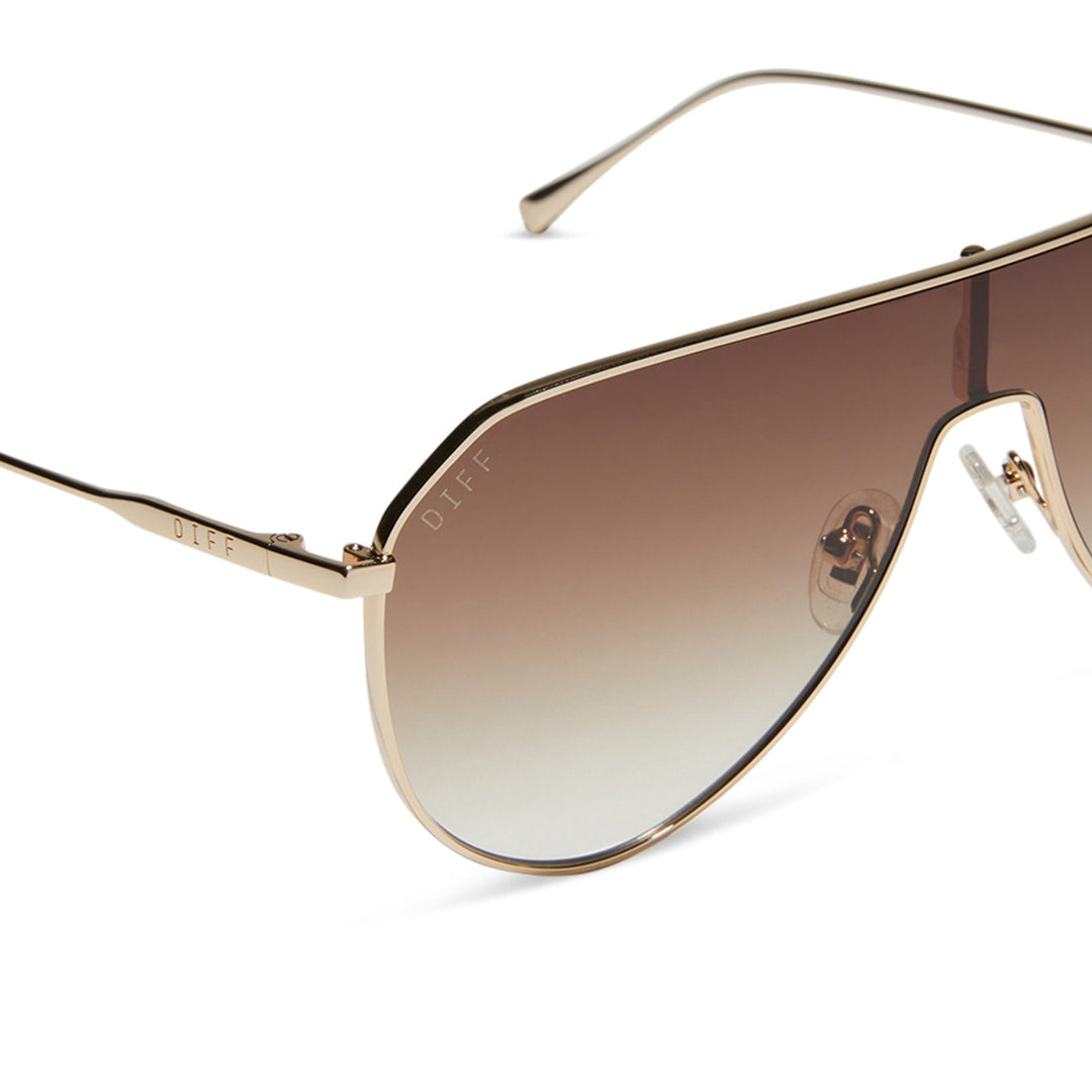 DIFF EYEWEAR Dash Shield - Gold/Brown Gradient