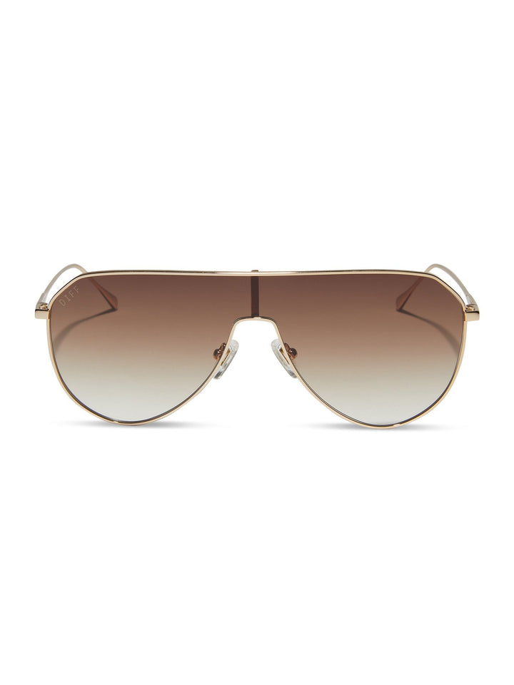 DIFF EYEWEAR Dash Shield - Gold/Brown Gradient