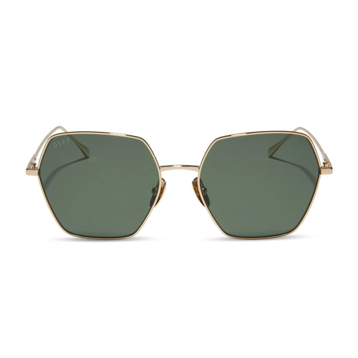 Jayden P Boutique - DIFF EYEWEAR Harlowe Sunglasses - Gold/G15 - Default Title