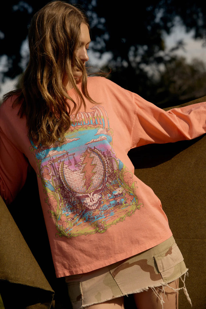 Daydreamer Grateful Dead Under Construction Long Sleeve Top - Desert Flower-Daydreamer-Jayden P Boutique