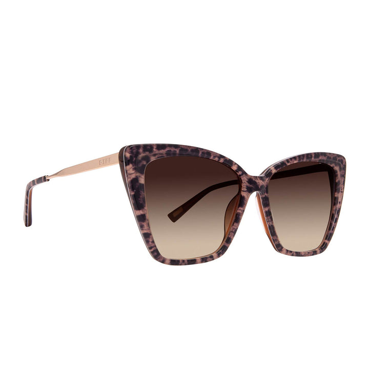 Diff Eyewear Becky II - Leopard Tortoise + Brown Gradient Sunglasses-DIFF EYEWEAR-Jayden P Boutique