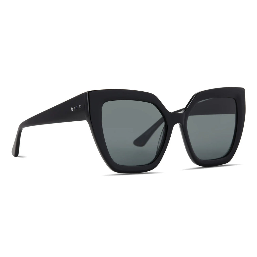 Diff Eyewear Blaire Black + Grey Polarized Sunglasses-DIFF EYEWEAR-Jayden P Boutique